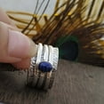 thumbnail image 4 of Lapis Lazuli Ring - Spinner Ring - Statement Ring - Meditation Ring - Meditation Ring - Thumb Bohemian Ring - 925 Sterling Ring - Silver, 4 of 8