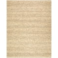 thumbnail image 2 of Hauteloom Clarke Boho Handmade Wool Natural Fiber Soft Area Rug - Contemporary Solid Color Minimalist Carpet for Living Room, Bedroom - Dark Beige - 8' Square, 2 of 6