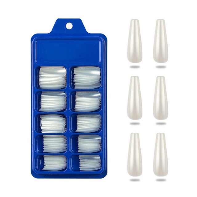 20/100 Uds. Formas de extensión de uñas postizas de Color caramelo puntas de uñas acrílicas francesas cubierta completa Color sólido puntiagudo juegos de uñas postizas herramientas Tan Jianjun unisex
