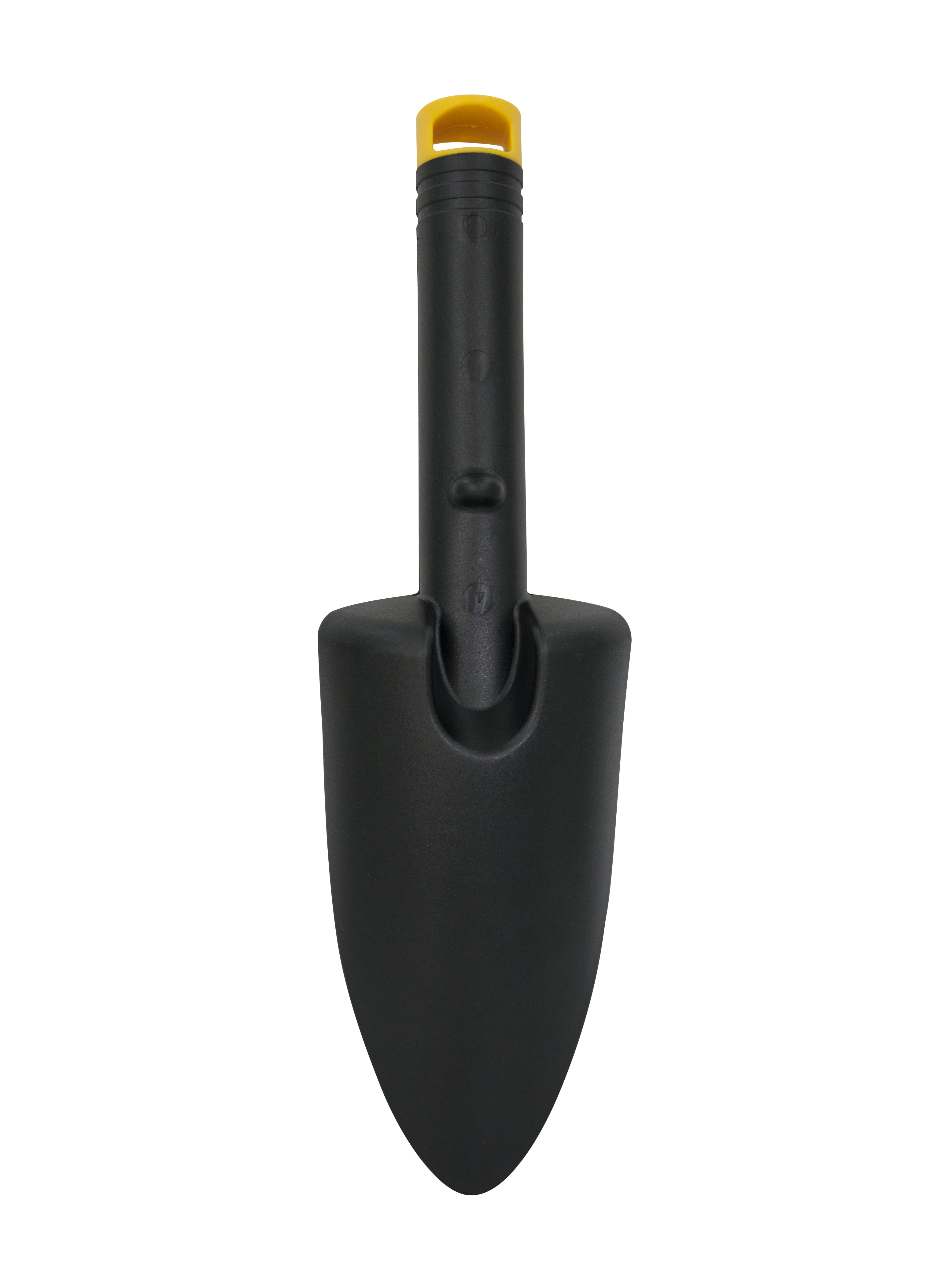 Expert Gardener Lightweight Plastic Gardening Trowel, Black and Yellow
