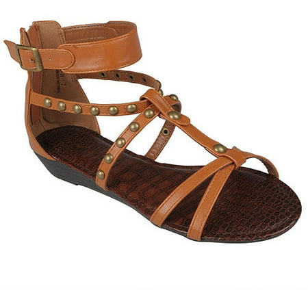 Brinley Co. Womens T-strap Gladiator Sandals