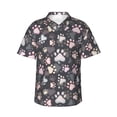 thumbnail image 1 of Fotbe Colorful Paws Of Dog Camisa Hawaiana para Hombre Unisex – Camisa Casual de Verano con Botones de Manga Corta de Algodón y Lino,Small, 1 of 7