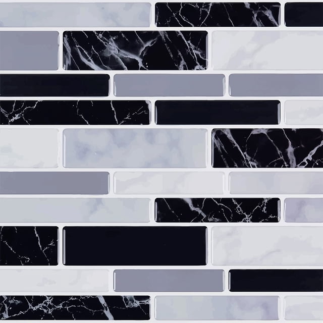 Self Adhesive Removable Tile For Kitchen Bathroom Wall Floor 10Cm*10Cm*10 Pcs