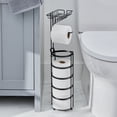 thumbnail image 5 of Better Homes & Gardens Free Standing Toilet Paper Holder with Reserve, Matte Black, Fully Assembled, 5 of 5
