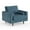 Ocean, variant on Pemberly Row Contemporary Performance Velvet Arm Chair in Blue