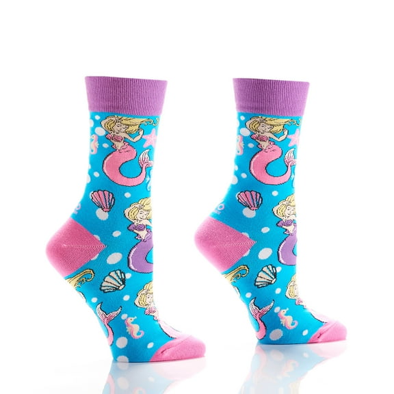 Yo Sox Women's Crew Socks - Mermaid