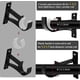 thumbnail image 5 of 2 Pack Heavy Duty Metal Curtain Rod Brackets - For 25-30mm Curtain Rod - Black, 5 of 5