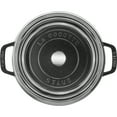thumbnail image 5 of Staub Cast Iron 4-qt Round Cocotte with Glass Lid - Black, 5 of 8