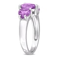 thumbnail image 3 of Everly Women’s 2 7/8ct Amethyst Sterling Silver 3 Stone Heart Ring, 3 of 11