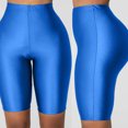 thumbnail image 4 of OKBOP Running Shorts for Women Blue Activewear Biker Shorts Active Fit Sport Slim-Leg Workout Bottoms, 4 of 9