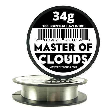 100 ft - 34 Gauge Kanthal A1 Resistance Wire AWG 100’ (Best Kanthal Wire For Vaping)