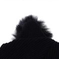 thumbnail image 2 of Lovely Cats Ears Knitted Hat With Fur Trim Women Solid Color Winter Warm Hats Lady Kawaii Winter Beanies Casual Wool, 2 of 4