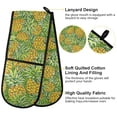 thumbnail image 4 of Dailycode Double Sided Oven Mitt with Loop Heat Resistant Kitchen Long Potholders 7" x 35" Vibrant Fresh Pineapple, 4 of 6