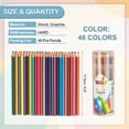 thumbnail image 2 of Juego de Lápices de Colorear Uxcell de 48 Colores, Lápices de Colores Borrables para Dibujo, Mezcla y Manualidades DIY, 2 of 5