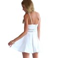 thumbnail image 3 of Robe Femme en Dentelle d'Été en Tissu, Robe en V en Dentelle d'Été, Robe à Bretelles au Cou pour la Maison et la Plage, m, Blanc, 3 of 7