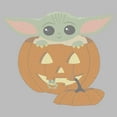 thumbnail image 2 of Men's Star Wars: The Mandalorian Halloween Grogu Jack-O'-Lantern  Graphic Tee Athletic Heather X Large, 2 of 5