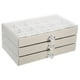 thumbnail image 2 of Organizador de joyas 45 Bandeja de joyería de cuadrícula con caja de almacenamiento de exhibición de tapa transparente para collar de aretes, 2 of 3