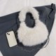 thumbnail image 4 of Bolso Bandolera Hugtrwg con cadena para mujer Liso y suave Tipo Cartera blanco, 4 of 9
