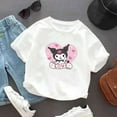 thumbnail image 6 of Sanrio Girls Summer Spring T-Shirt Short Sleeve Children's Clothing Tops Kuromi Cartoon Cute Girls Versatile Casual Gift, 6 of 9
