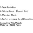 thumbnail image 2 of 1Set Volume Control Knob + Channel Switch Knob Cap For Motorola HT1000 Radio, 2 of 5