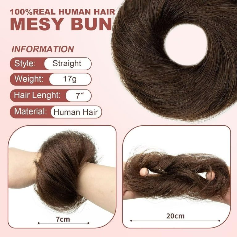 Messy Bun Hair Piece Human Hair 100% Real Human Hair Natural  display picture 1