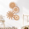thumbnail image 3 of 4Pcs Woven Wall Baskets Decor Handmade Decorative Set with Hooks Lightweight Easy to Install for Living Room Bedroom, 3 of 11