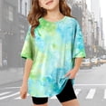 thumbnail image 2 of Shadoumai Toddler Girl Tops 5t Letter Print Round Neck Short Sleeve T Shirt Casual Summer Tops Summer Clothes for Girls, 2 of 4