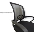 thumbnail image 4 of Blackbox Silla de Oficina Ergonómica Negra Ajustable, Respaldo de Malla Transpirable, Altura Regulable, Base Metálica Cromada y Ruedas Giratorias para Home Office y Oficina, 4 of 6