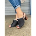 thumbnail image 4 of Nature Breeze Cara-02 Peep Toe Sligback Heel in Black Denim, 4 of 4