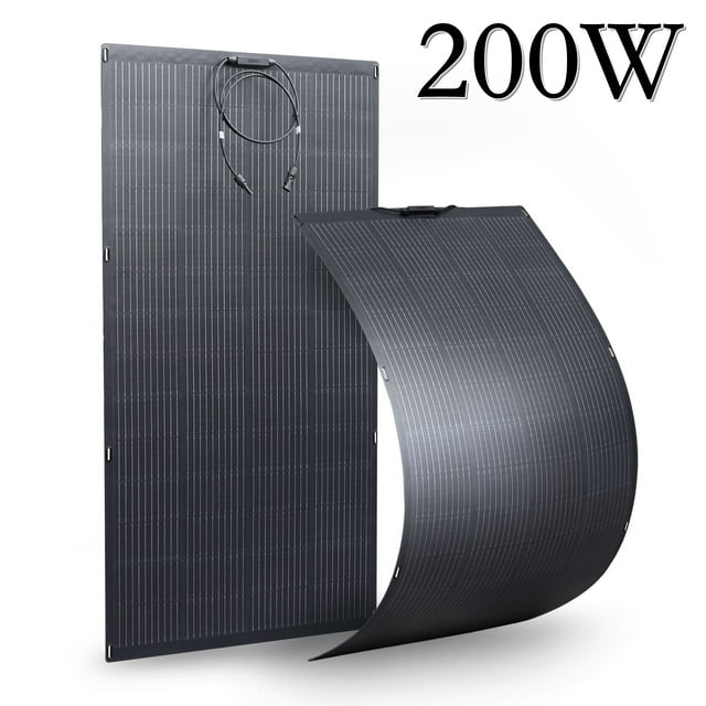 ALLPOWERS 200 Watt Solar Panel, Flexible, Monocrystalline, IP68 Waterproof, Portable Solar Panel Charger for Camping, RV, Motorhomes, Home Backup, Generator, Power Station, PV Charging
