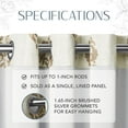 thumbnail image 4 of Elrene Home Fashions Rideau Occultant en Lin à Œillets, 52"x95 Pouces (1 Panneau), Naturel, 4 of 5