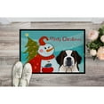 thumbnail image 2 of Caroline's Treasures BB1866MAT Snowman with Saint Bernard Door Mat, Indoor Rug or Outdoor Welcome Mat 18x27 Doormat ,, 2 of 2
