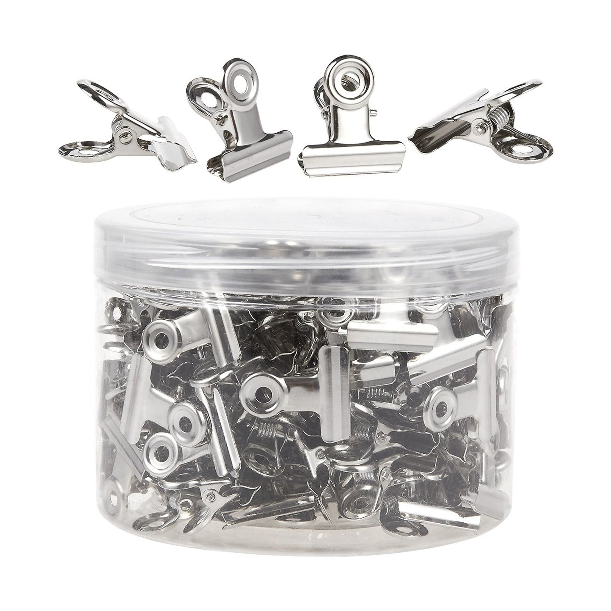 Bulldog Clips 150Pack Hinge Clips, Stainless Steel Binder Clips for