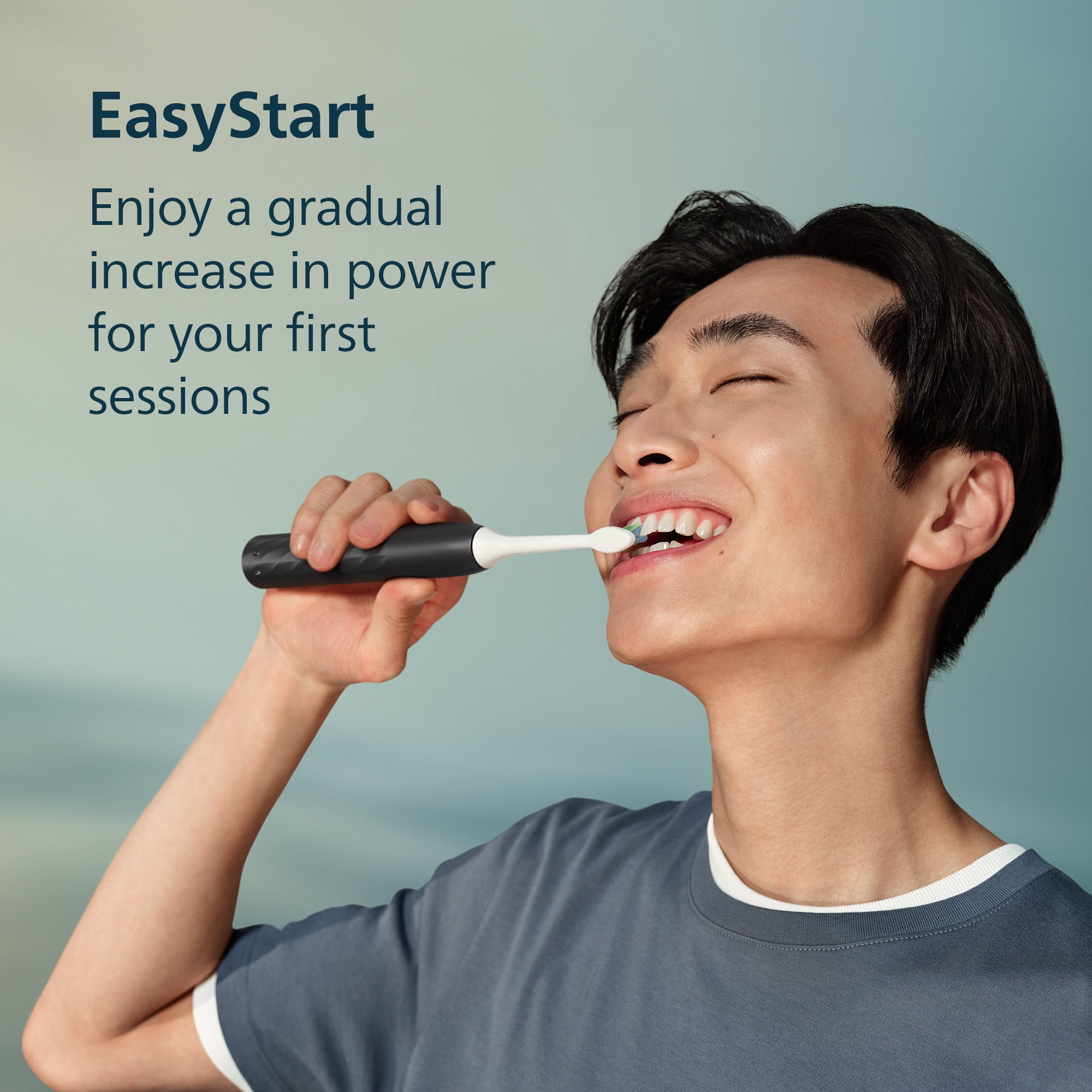 Philips Sonicare 1100 Series Electric Toothbrush - Sonic Toothbrush with Easystart Feature, Smartimer & Quadpacer, 14-Day Runtime, Black, Model HX3901/02