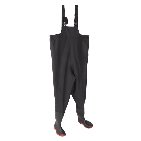BIMZUC Unisex Outdoor Fishing Chest Waders Waterproof Breathable Stocking Foot Wading Pants Accessory, Black, Size 41