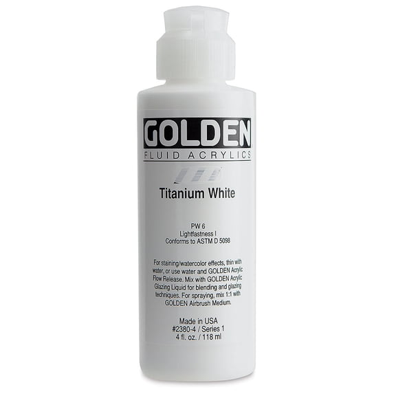 Golden� Fluid Acrylic, 4 oz., Titanium White