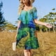thumbnail image 4 of Camino a la Ciudad Esmeralda Vestido de manga corta vestidos de cóctel Vestidos elegantes, 4 of 7