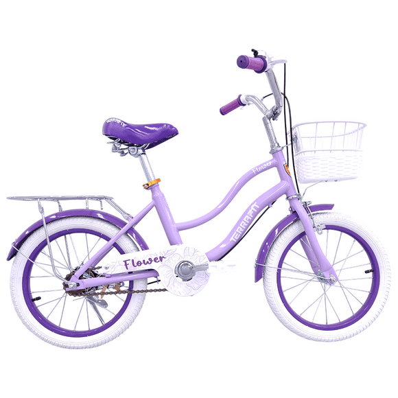 Bicicleta Infantil Para Niña FLOWER R16 Terrafit Color Violeta