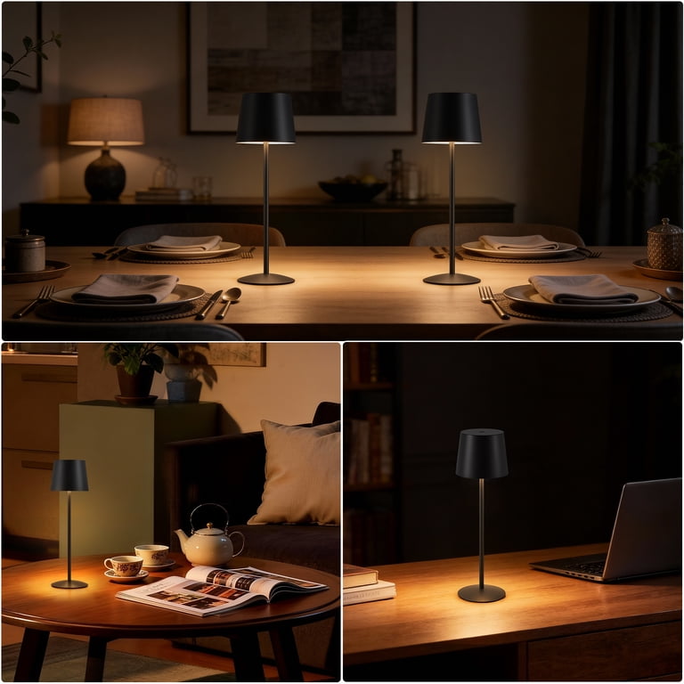 NATYSWAN Modern LED Desk Lamps 2-Pack, Rechargeable photo 6