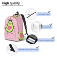 thumbnail image 5 of Daiia Cute Avocado Vintage Canvas Backpack for Men and Women ,Hiking Backpack,Travel Laptop Bag for School,Large Capacity Backpack, 5 of 8