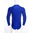 thumbnail image 4 of Eandarui Men's Tango Latin Dance Leotard Shirts Shiny Rhinestone Long Sleeve Chacha Rumba Samba Blue L, 4 of 7