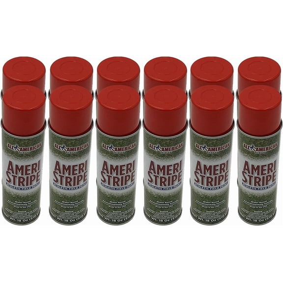 Ameri-Stripe All American Paint Co Red 18 oz. Athletic Aerosol Field Spray Paint (12 Cans) - 1 Pack (12 Cans per Case)