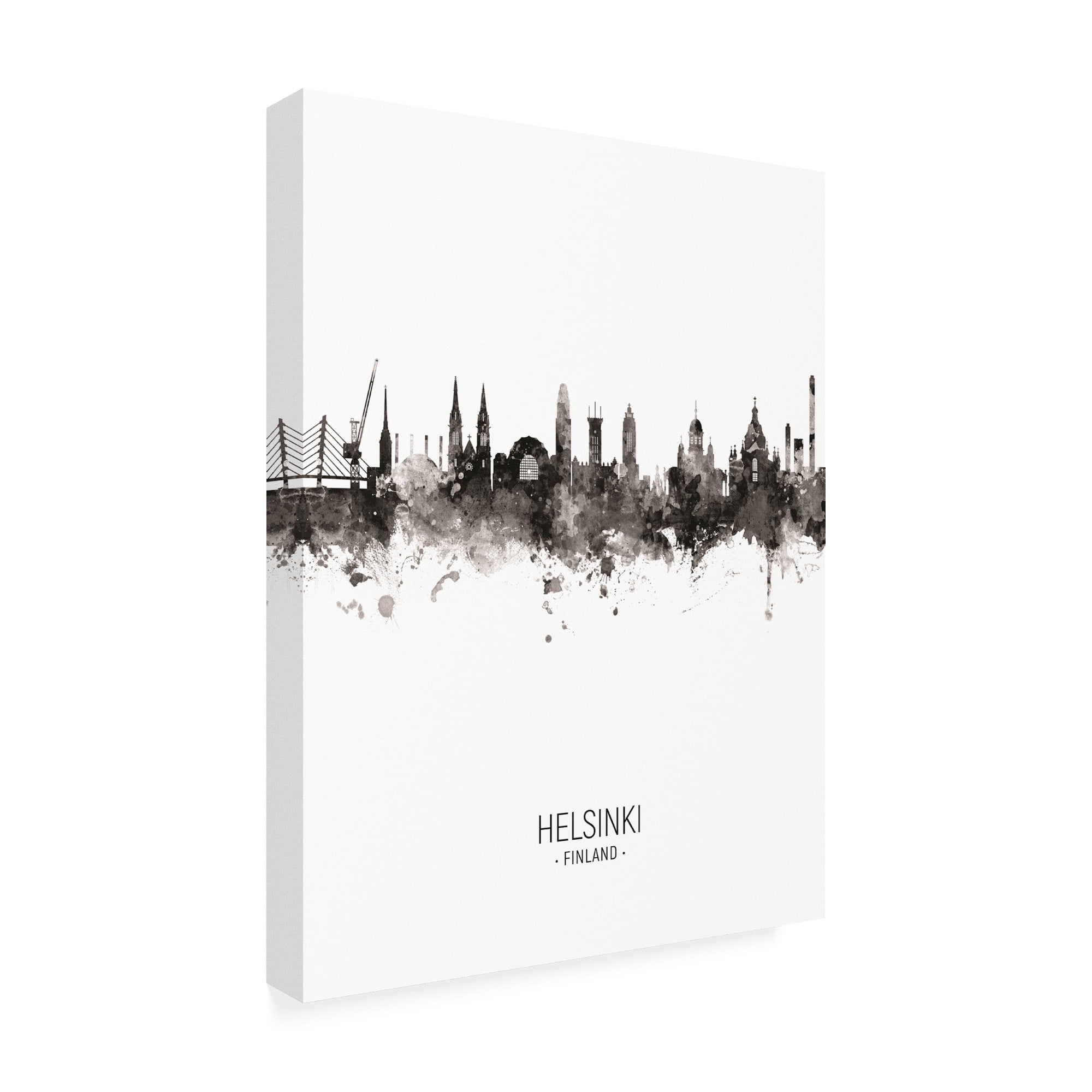 Trademark Fine Art 'Helsinki Finland Skyline Portrait II' Canvas Art by Michael Tompsett