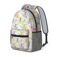 thumbnail image 2 of Princess and Flower Green Pattern Backpack for School, Cute School Bag with Adjustable Shoulder Straps and Padded Back, 15.3"x11"x6.7", 2 of 5