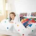 thumbnail image 3 of Manfei Cartoon Nutcracker King Size Comforter Sets,Merry Christmas Gifts Bedding Comforter Set,Colorful Geometric Polka Dots Bedding Set For Girls,,Microfiber Bedroom Decor Reversible,3pcs, 3 of 7