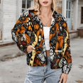 thumbnail image 3 of Jackets for Women Winter Coat Jackets Flannel Stand Collar Jacket(Colorful Butterfly Seamless Pattern,Size:S-4XL), 3 of 7