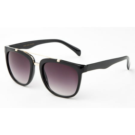 Mens & Womens “The Classic Brow Bar” Retro Stylish Very Popular Sunglasses Hipster, Burgendy Frame - Smoke Lens