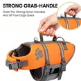 thumbnail image 4 of Dog Life Jacket, Puppy Life Jackets for Small Dogs, Small Doggie Life Vest for Swimming, Lightweight Extra Small Dog Swim Vest with Handle, Puppy Life Vest for Boating, Cat Lifevest Orange, XS, 4 of 5