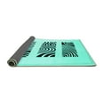 thumbnail image 2 of Ahgly Company Indoor Rectangle Solid Turquoise Blue Modern Area Rugs, 7' x 9', 2 of 4