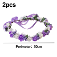thumbnail image 2 of Diademas para el pelo con diseño de flores para boda, novia, diadema para mujer, cinta con hojas, tocado para fiesta, accesorios navideños, 2 of 5